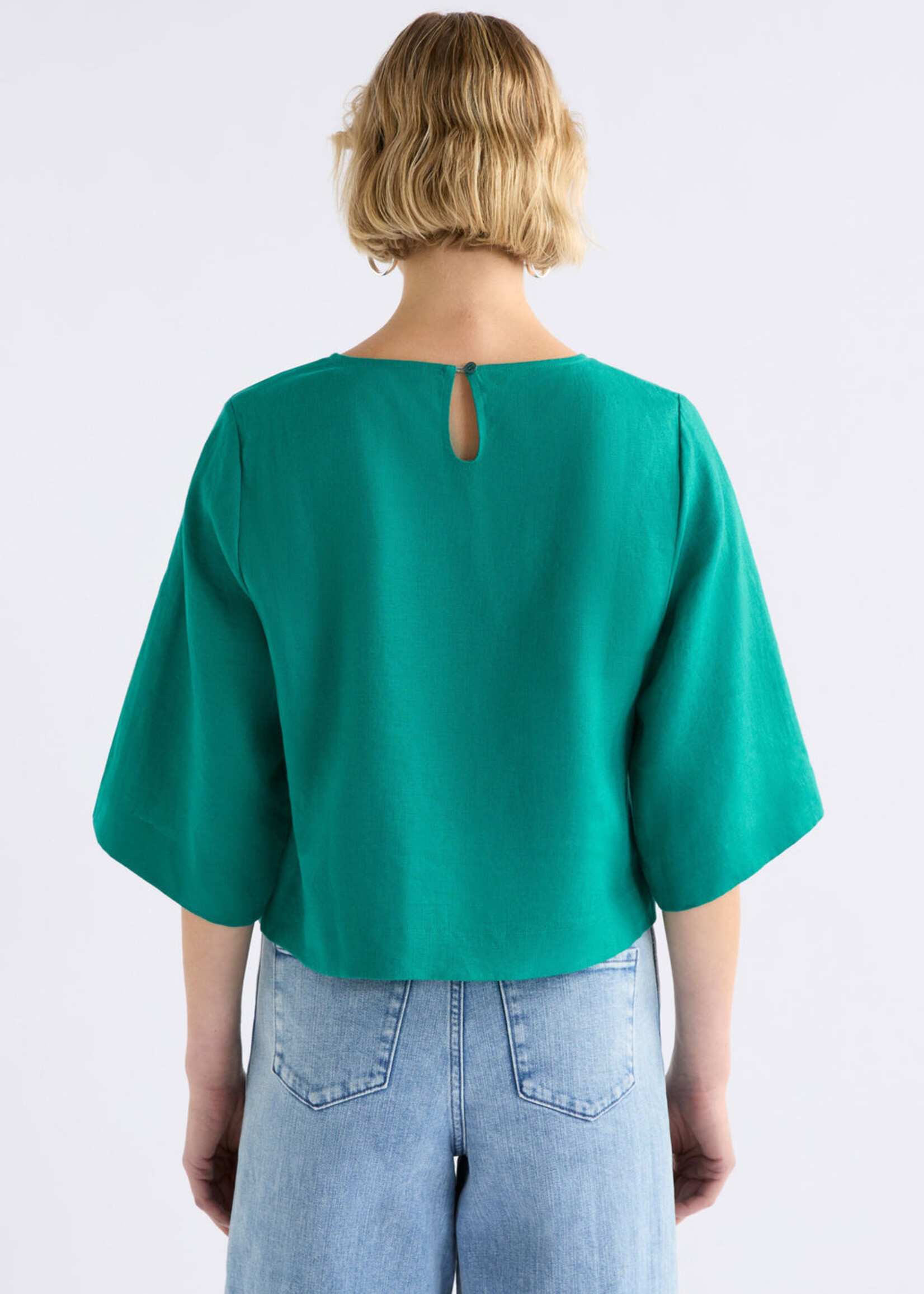 Llinen Top Bright Teal