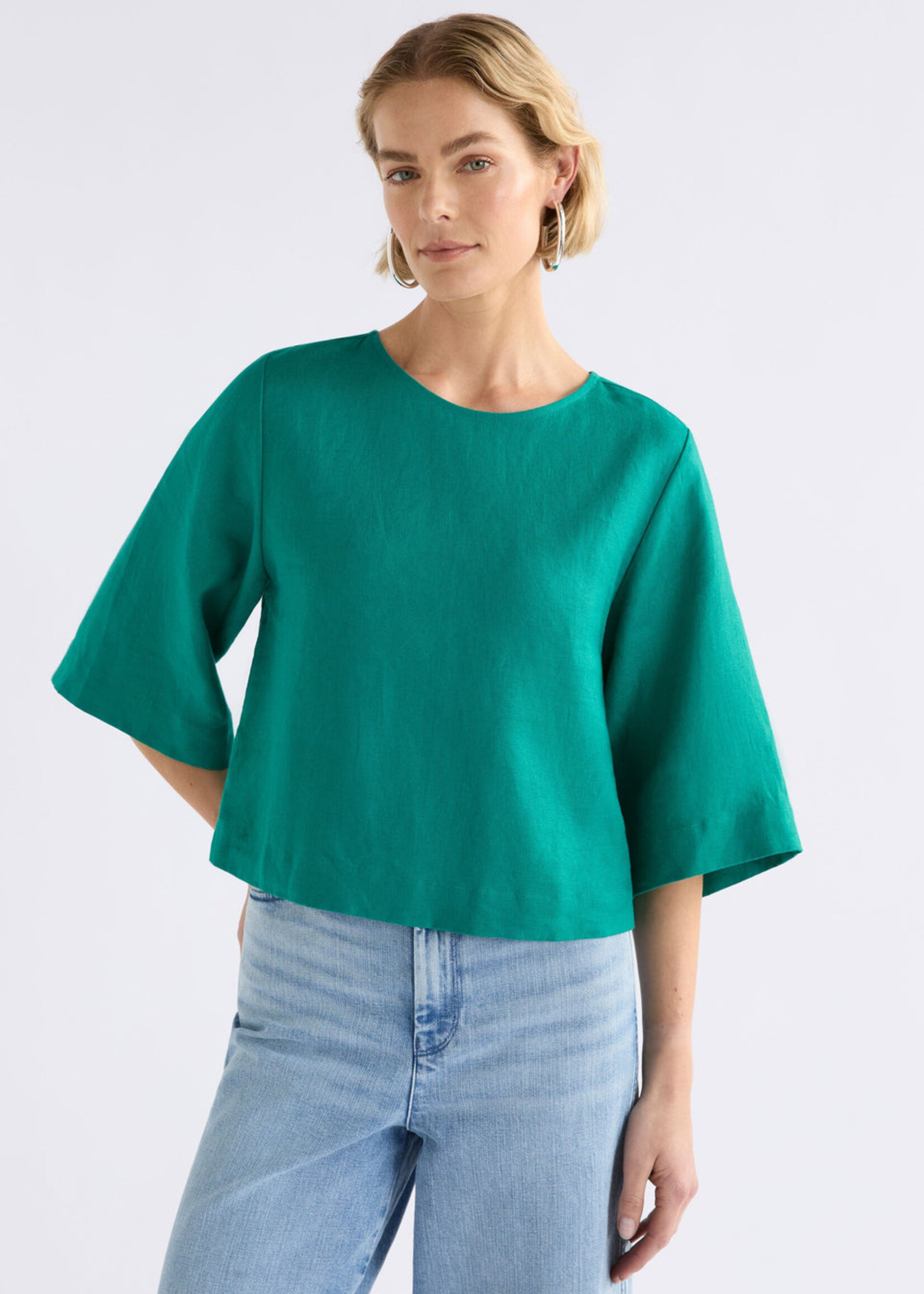 Llinen Top Bright Teal