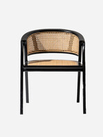Amalia Rattan Dining Chair - Black
