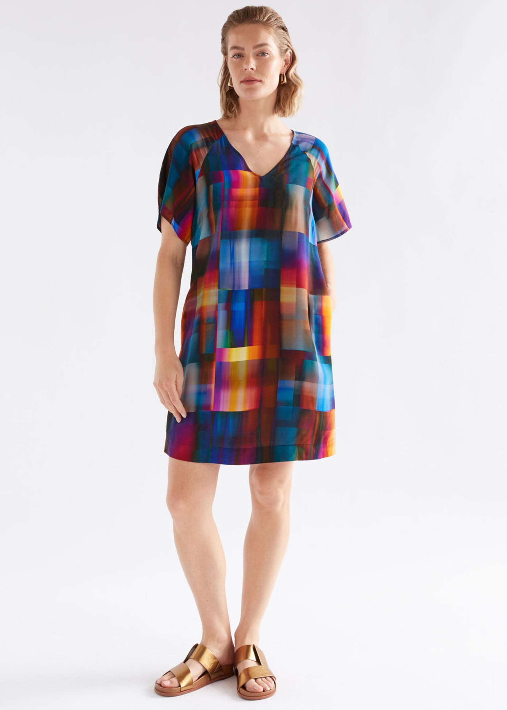 Byde Short Dress in Ekko Print