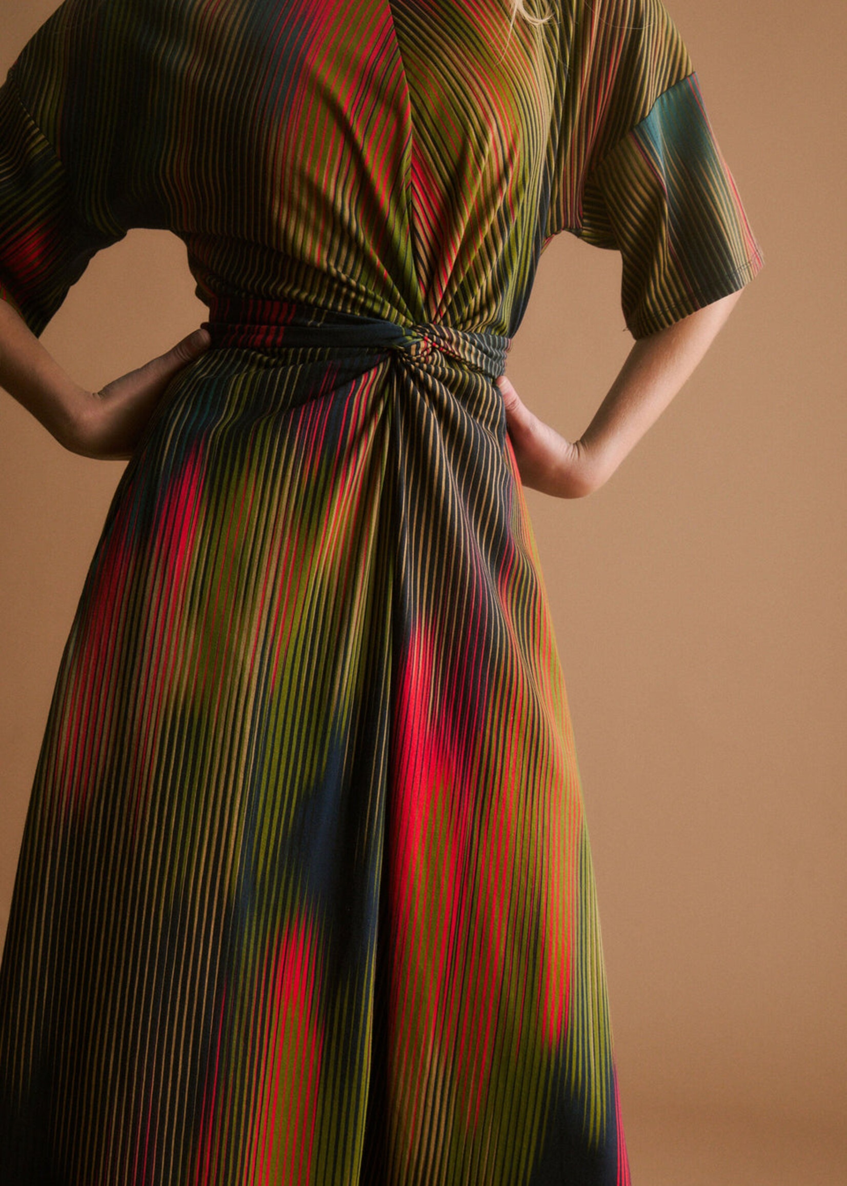 Kihte Tshirt Dress Arran Stripe Print