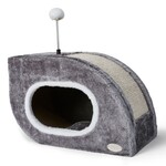BUD'Z Snail Shelter And Scratch Box With Sisal Toy Grey