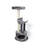 BUD'Z Cat Tree With Hideout Scratching Post And 2 Perches Grey