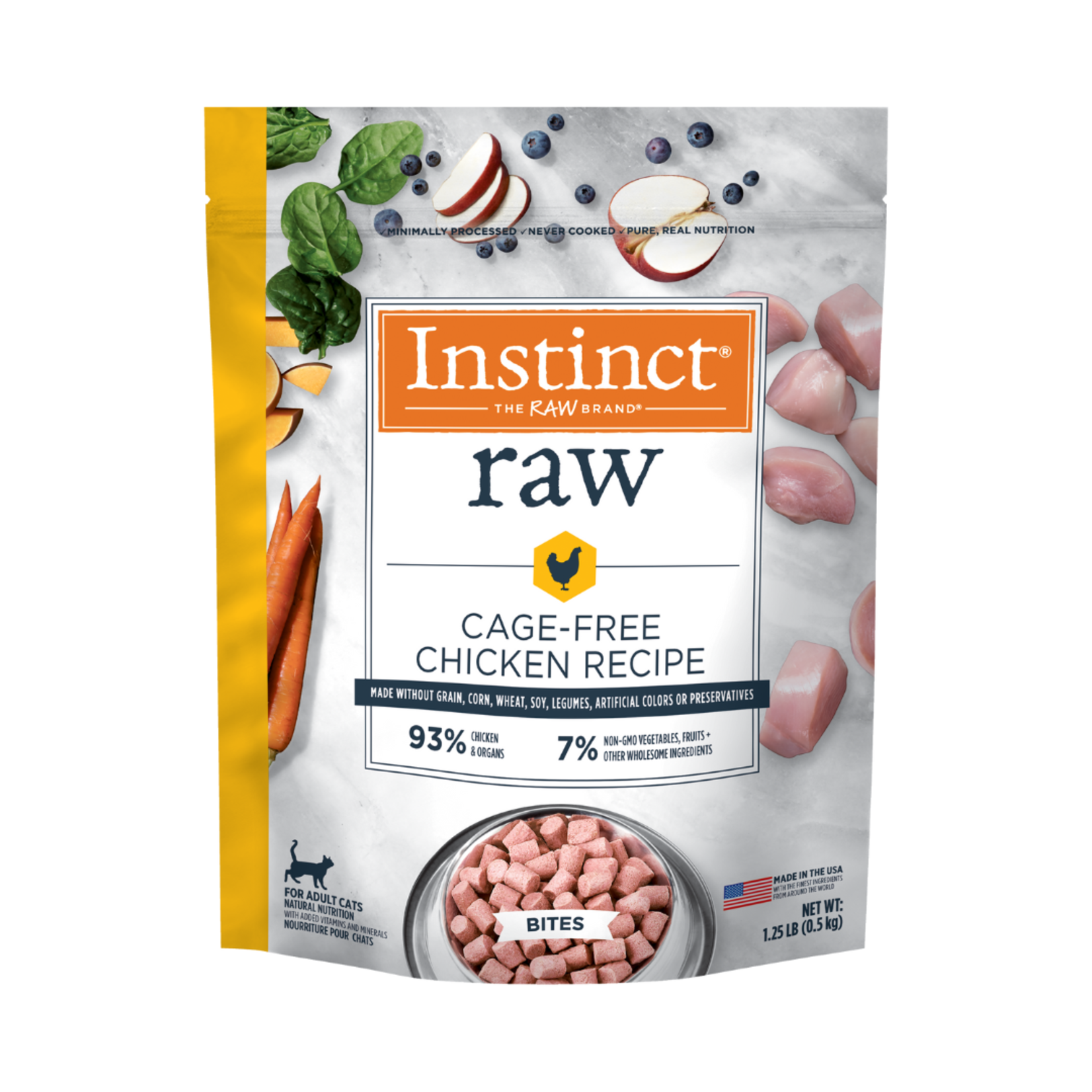 Instinct Instinct Frozen Raw Bites For Cats - Cage-Free Chicken Recipe 1.25lb