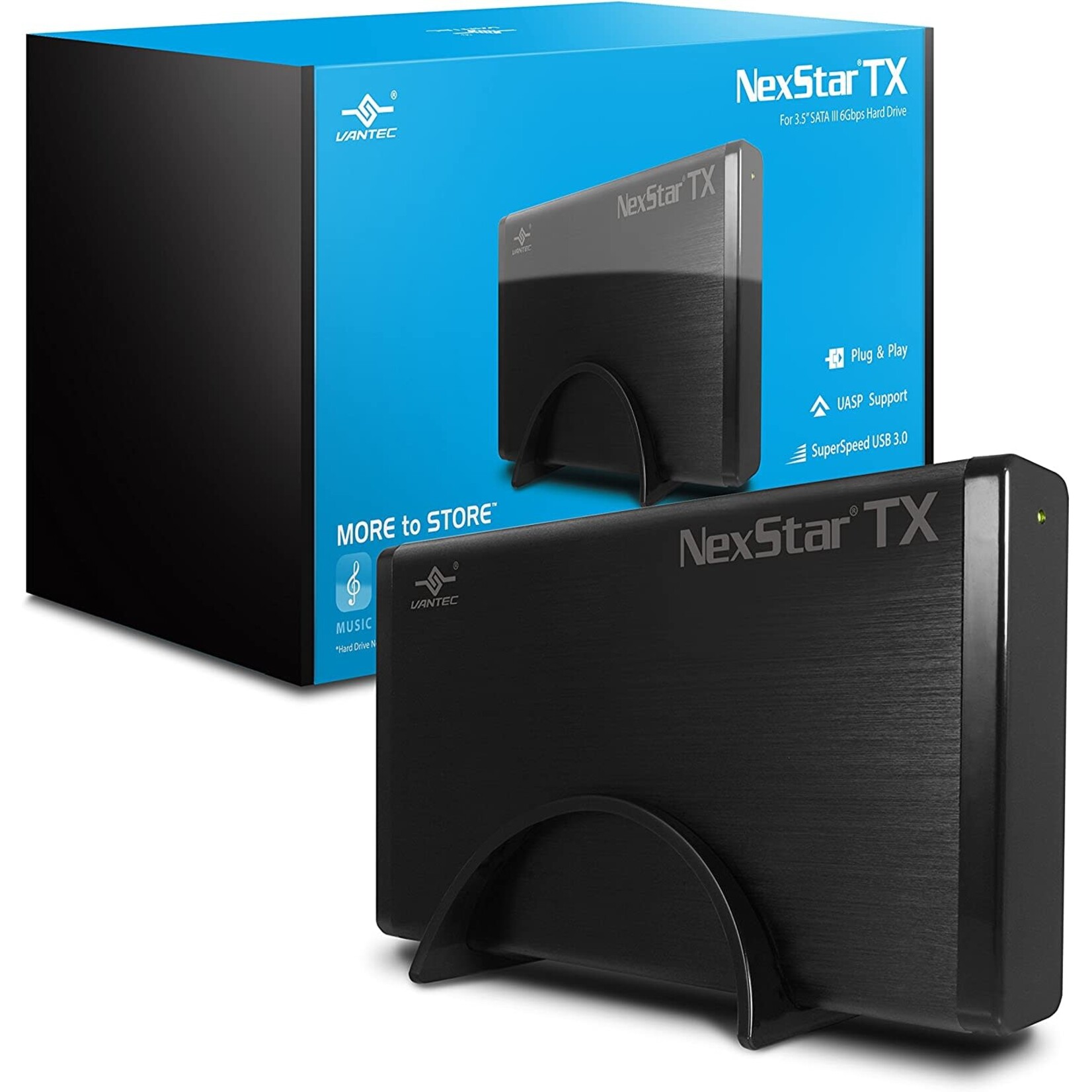 Vantec Vantec NexStar TX, 3.5" Enclosure USB 3.0 NST-328S3-BK