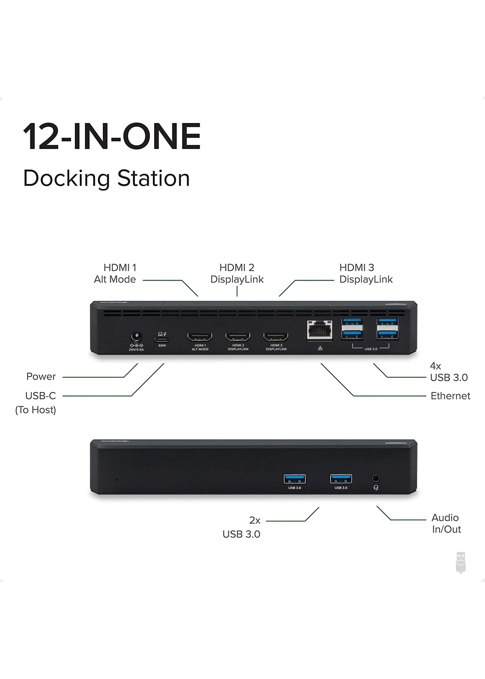 Plugable Plugable USB C Triple Display Docking Station