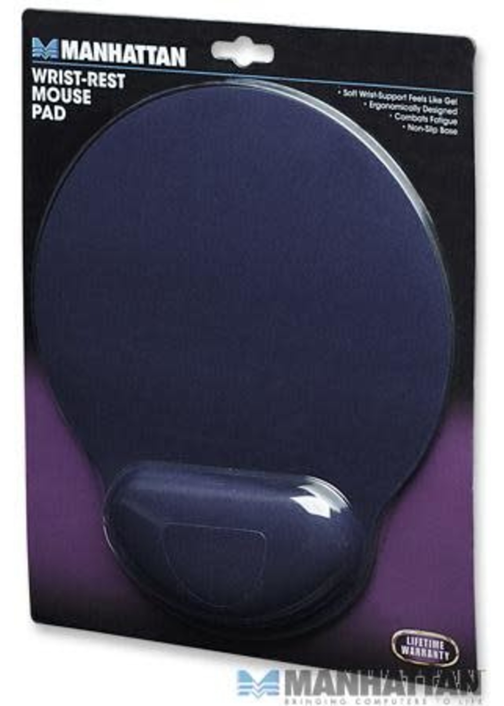 Manhattan Wrist-Rest Mouse Pad Blue