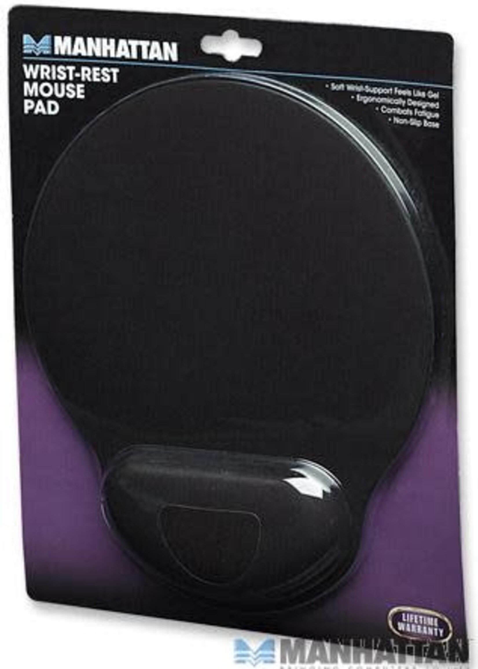 Manhattan Wrist-Rest Mouse Pad Black