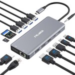 USB C Laptop Docking Station Dual Monitor 14 in 1 USB C Hub