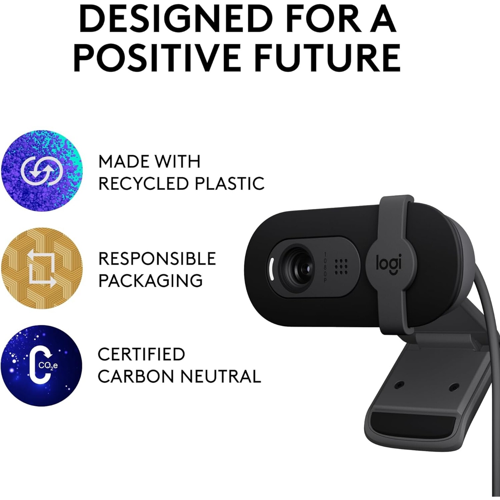 Logitech Brio 101 Full HD 1080p Webcam Showtime Computer