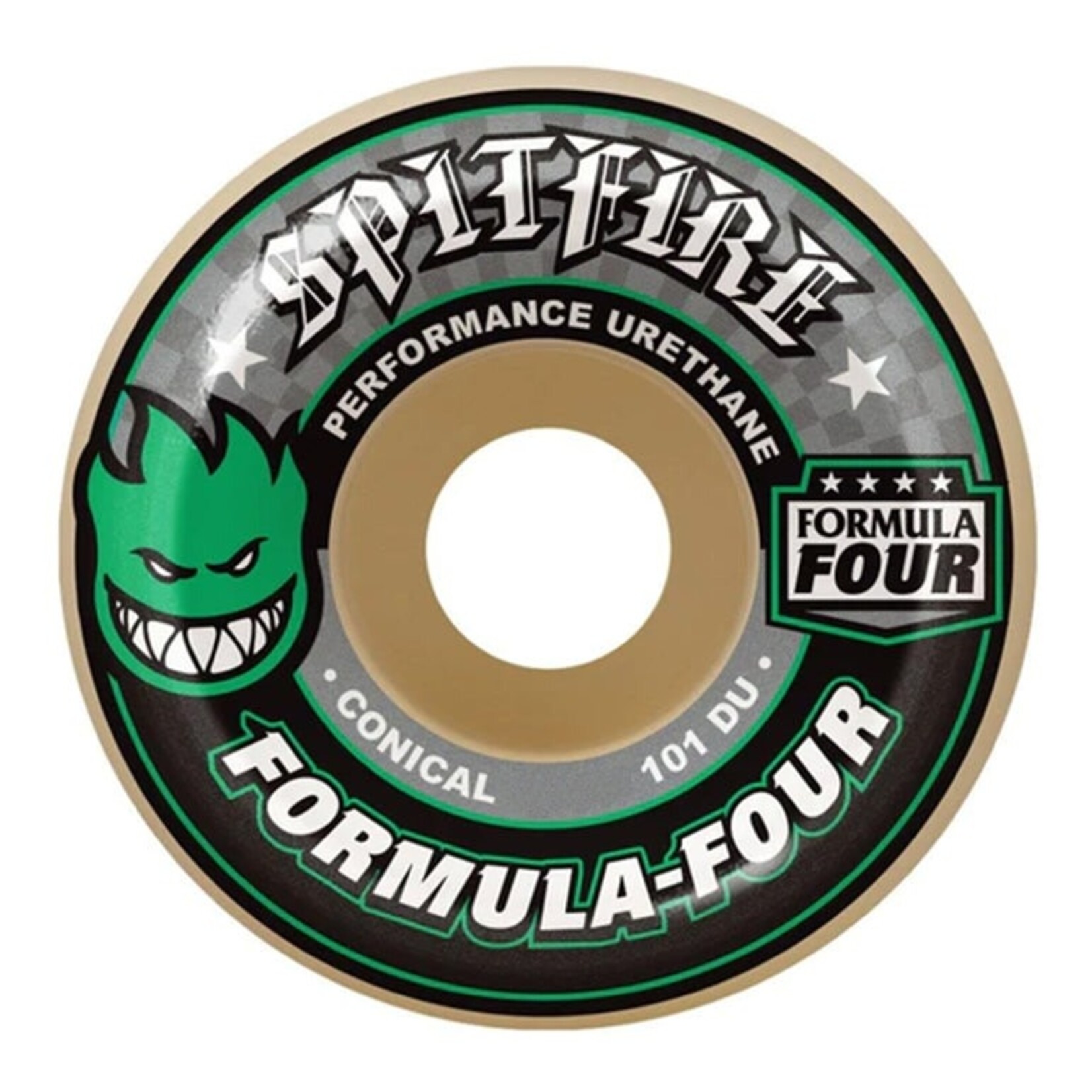 Spitfire Wheels-SF-F4-101A-Conical-Green & Natural