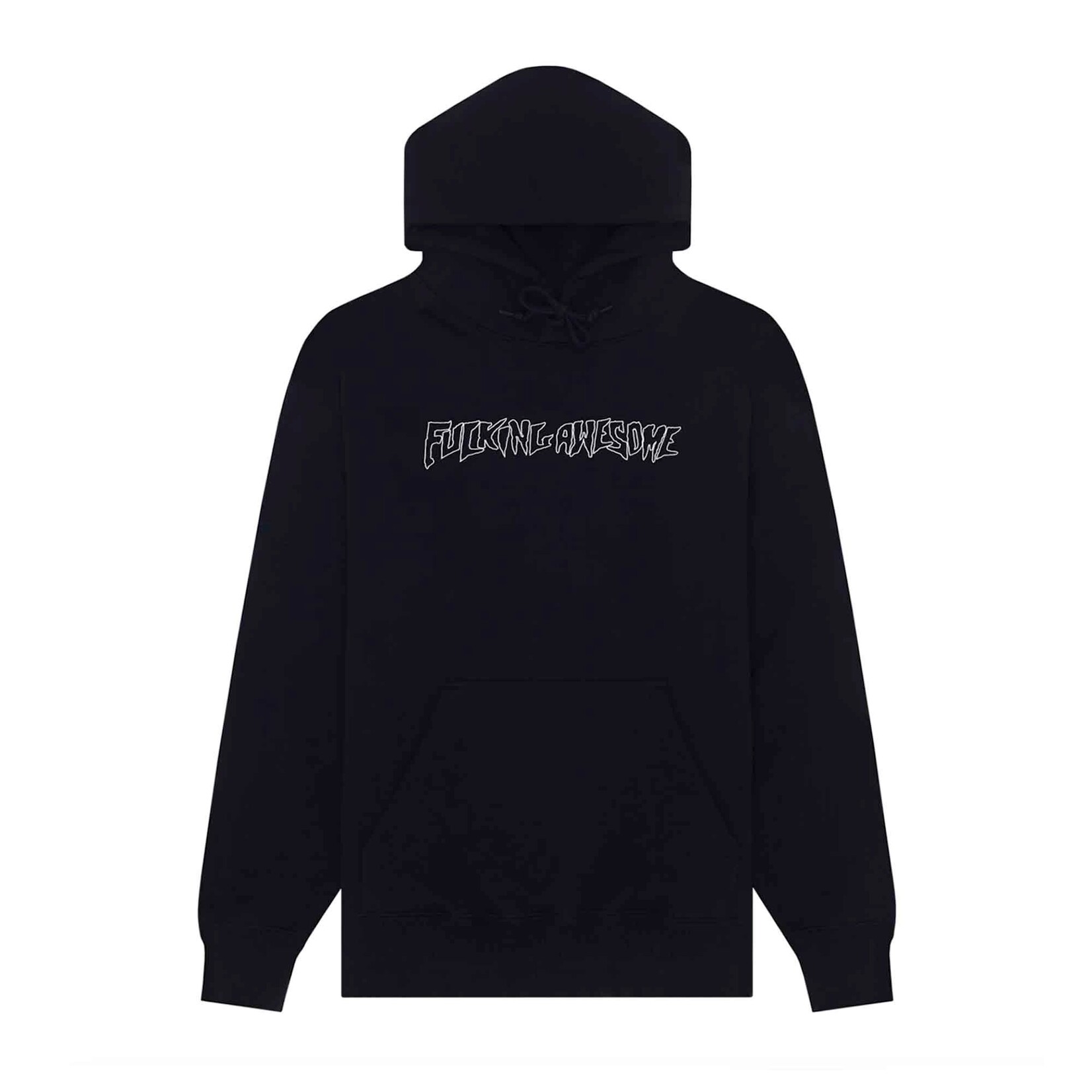 Fucking Awesome Hoodie-FA-Outline Stamp-Black