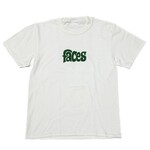 Faces Tee-Faces-Logo-Green on White-Kids Large