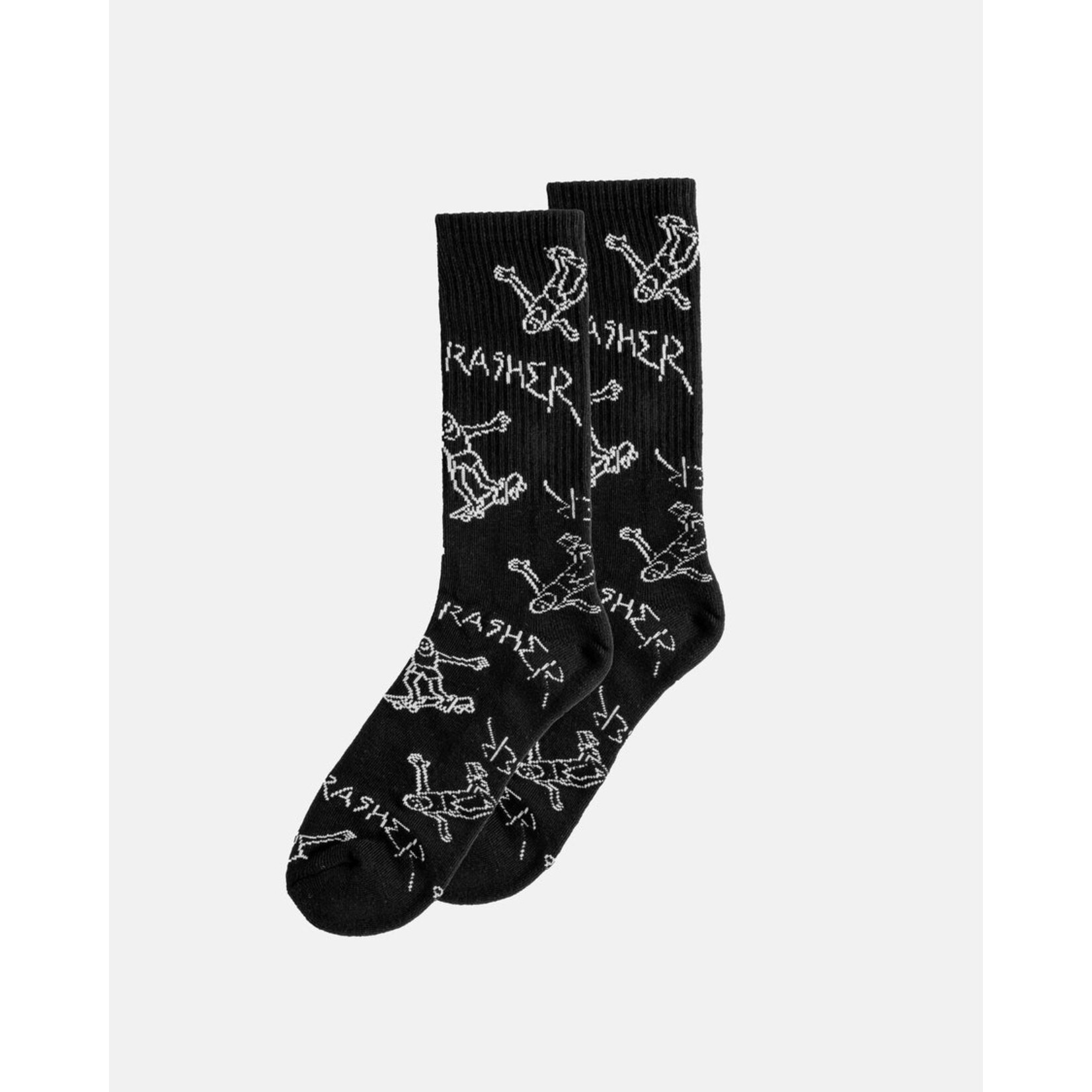 Thrasher Socks-Thrasher-Gonz-Black/White