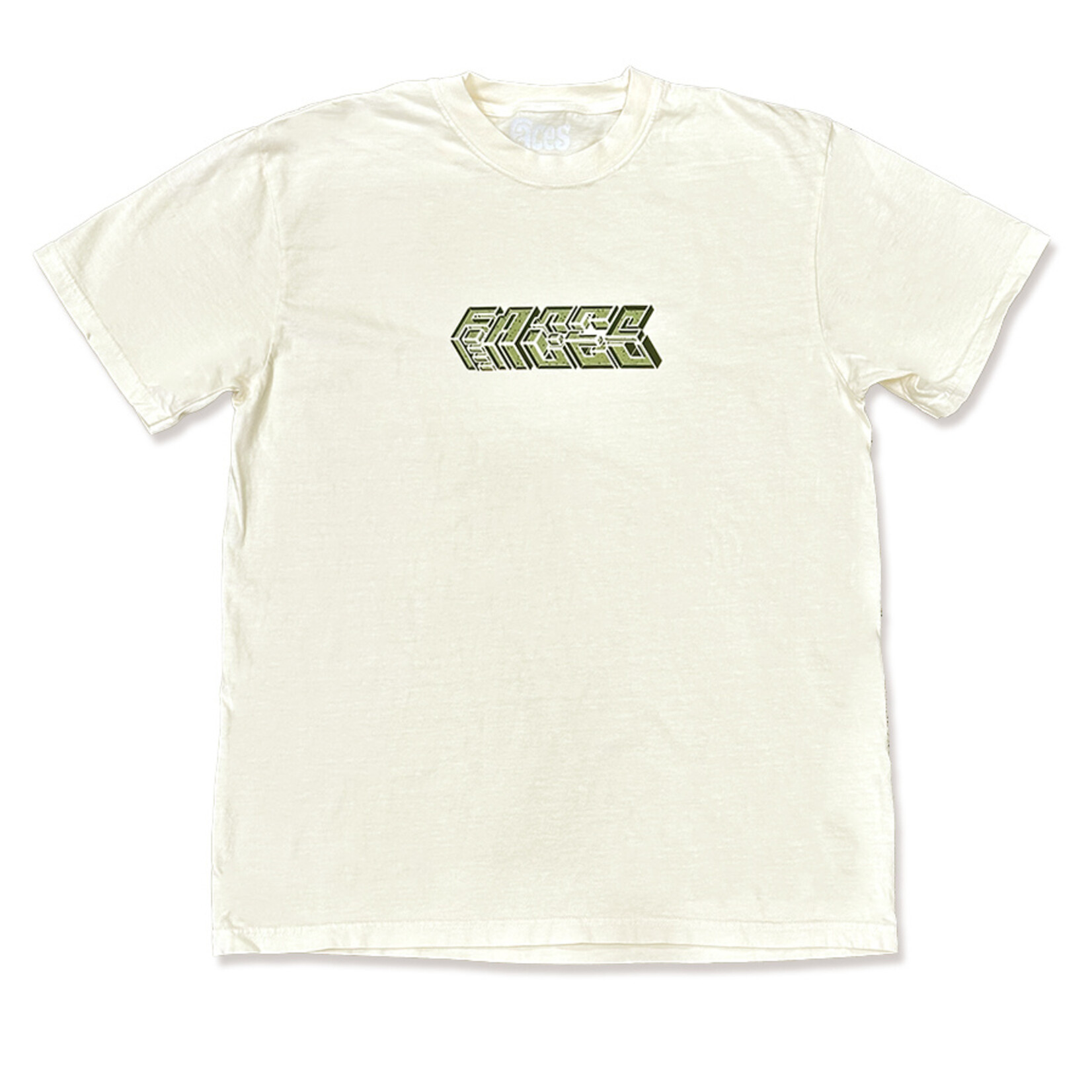 Faces Tee-Faces-Tech-Green Ivory