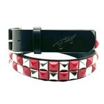 Loosey Loves You Loosey - Red Checkered Studded Belt
