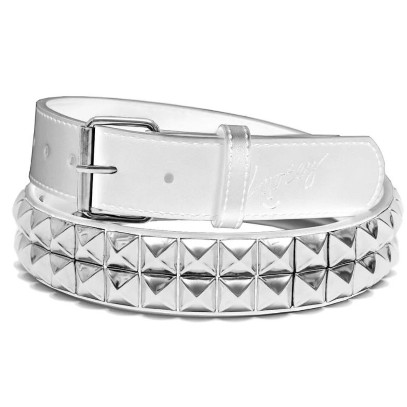 Loosey Loves You Loosey - White Studded Belt