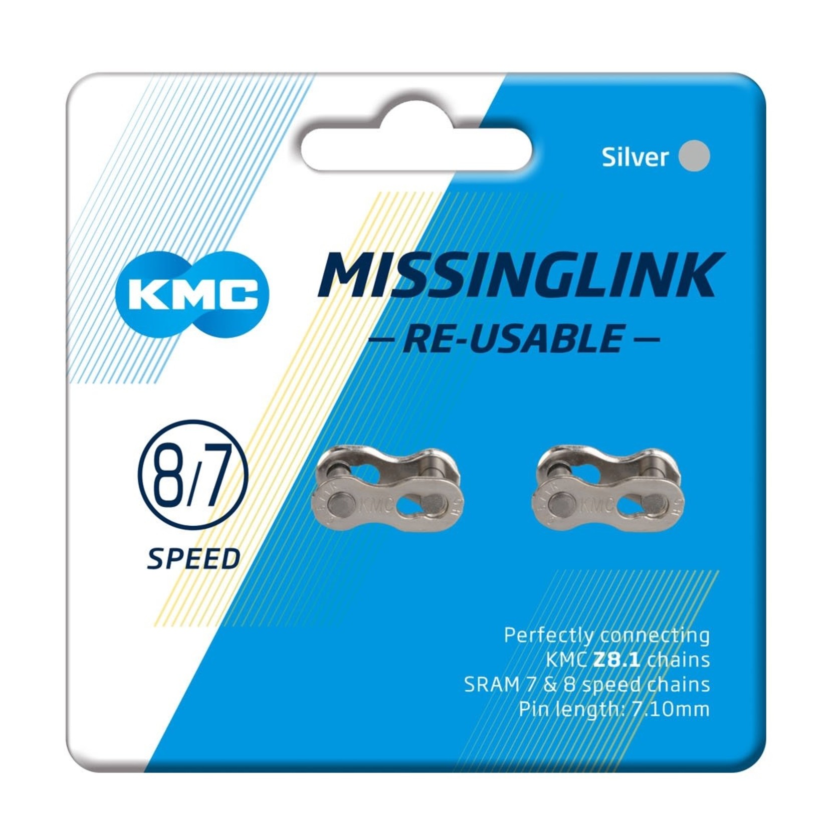 KMC KMC CL571R Missing Link 6/7/8 Speed, Pair, Silver