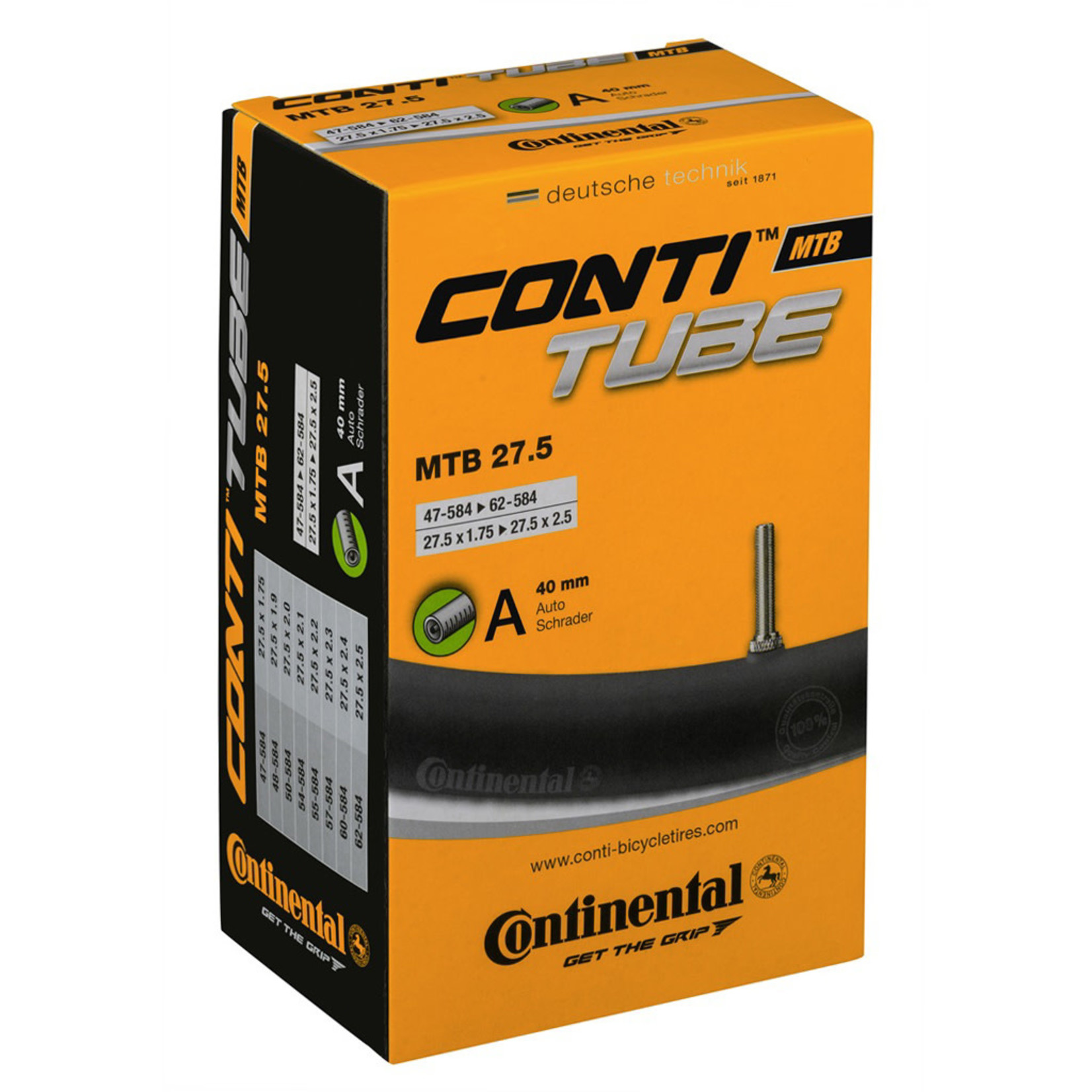 CONTINENTAL Continental 27.5" (584) x 1.75-2.5" Inner Tube, Schrader 40mm