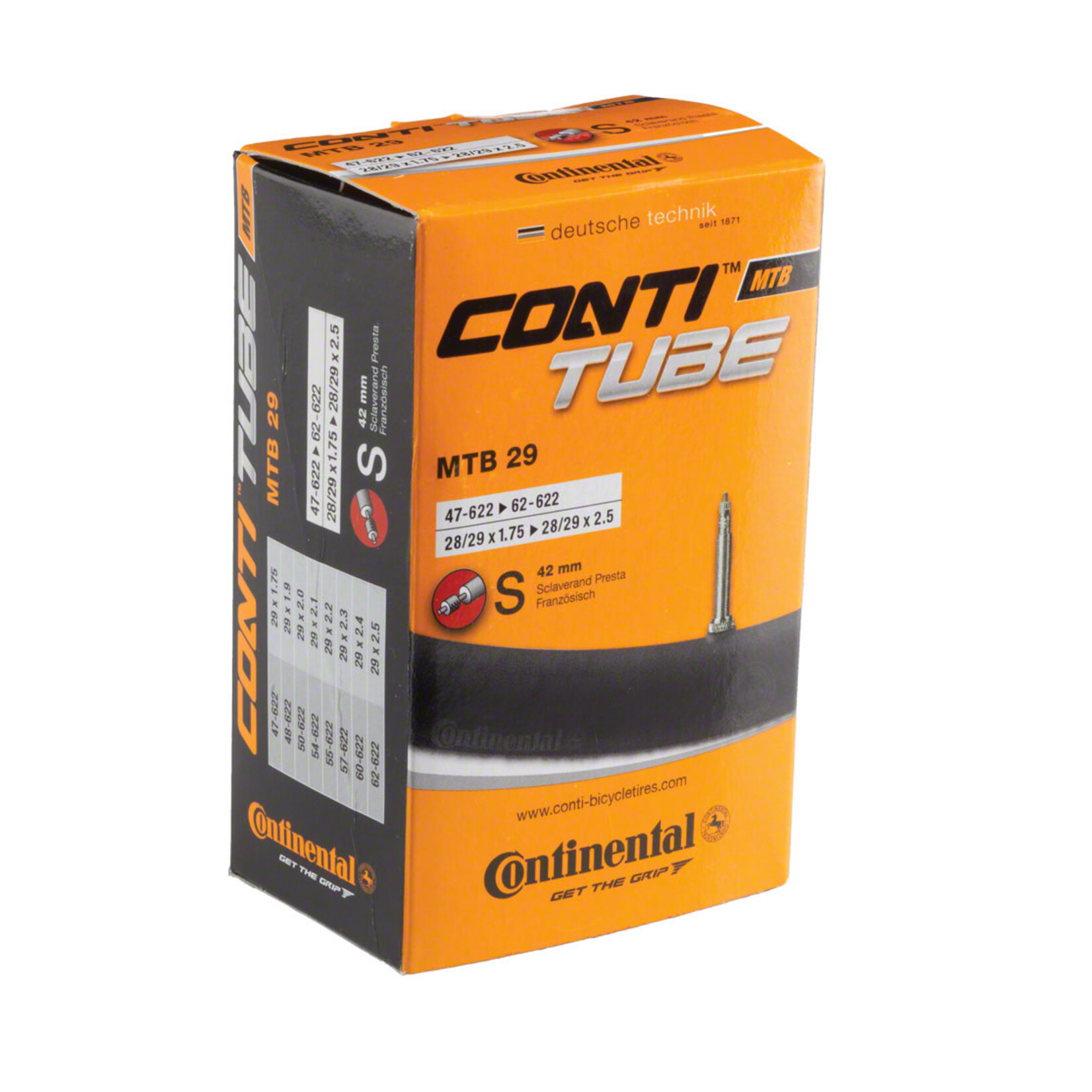 CONTINENTAL Continental 29" (622) x 1.75-2.5" Inner Tube, Presta 42mm