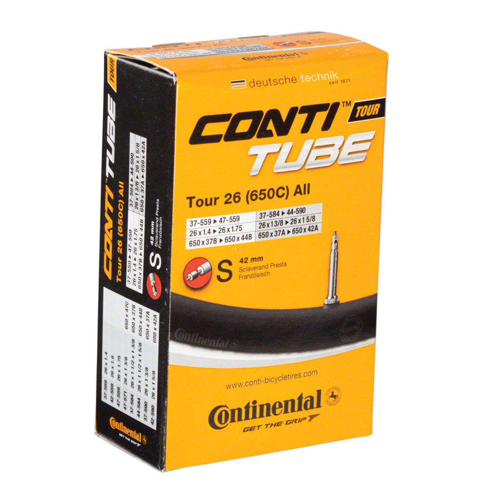 CONTINENTAL Continental 26" (559) Inner Tube, Presta 42mm
