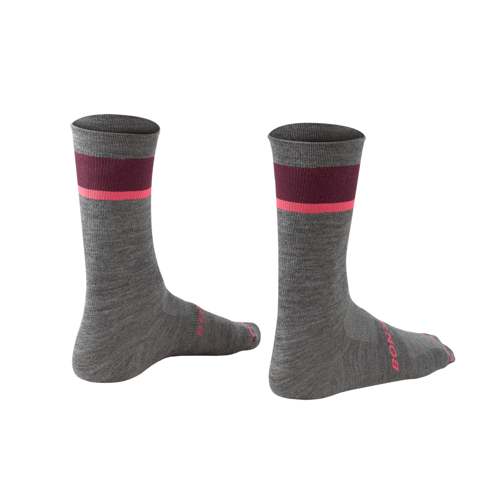 BONTRAGER Bontrager Race 5" Wool Cycling Sock, Small, Grey/Mulberry