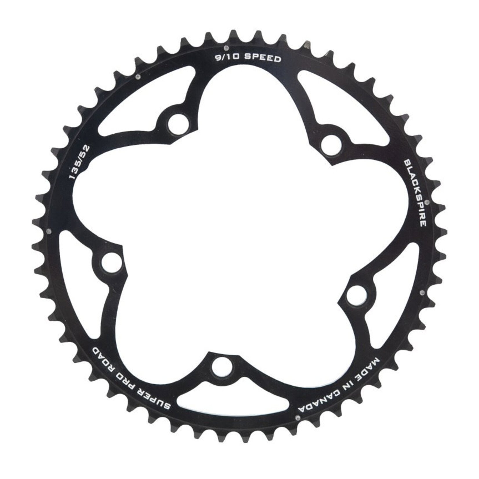 BLACKSPIRE Blackspire 9/10spd Campy Super Pro Road 53T Chainring, 5-bolt, 135mm BCD