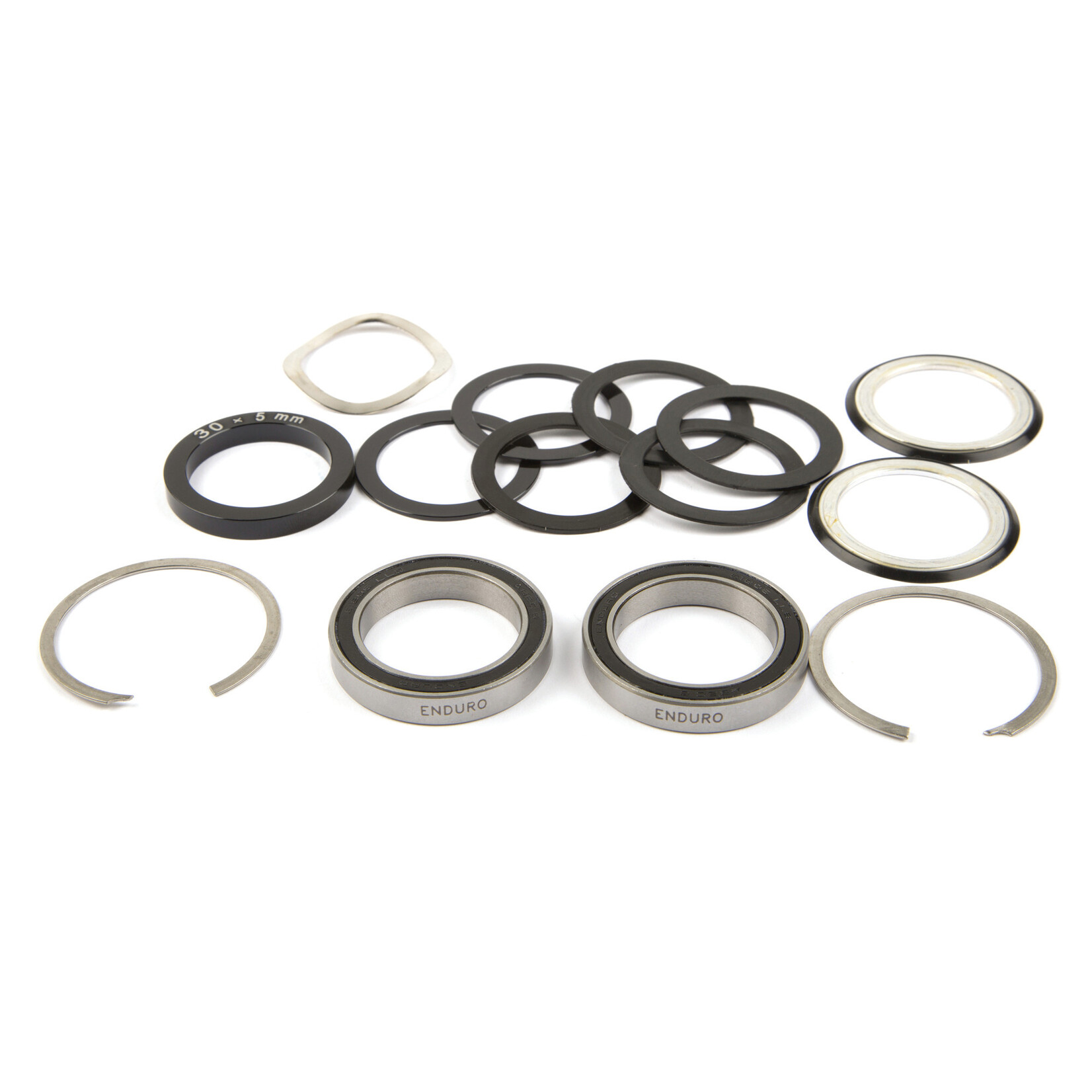 ENDURO BEARINGS Enduro BB30 Bearing Kit w/ Seals, Spacers and Washers, ABEC 5