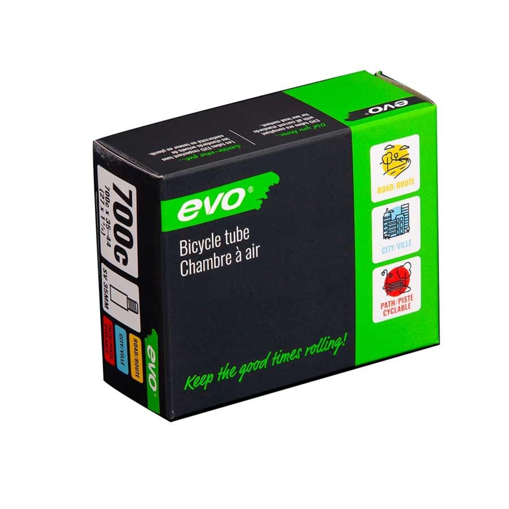 EVO Evo 700c (622) Inner Tube, Schrader 48mm