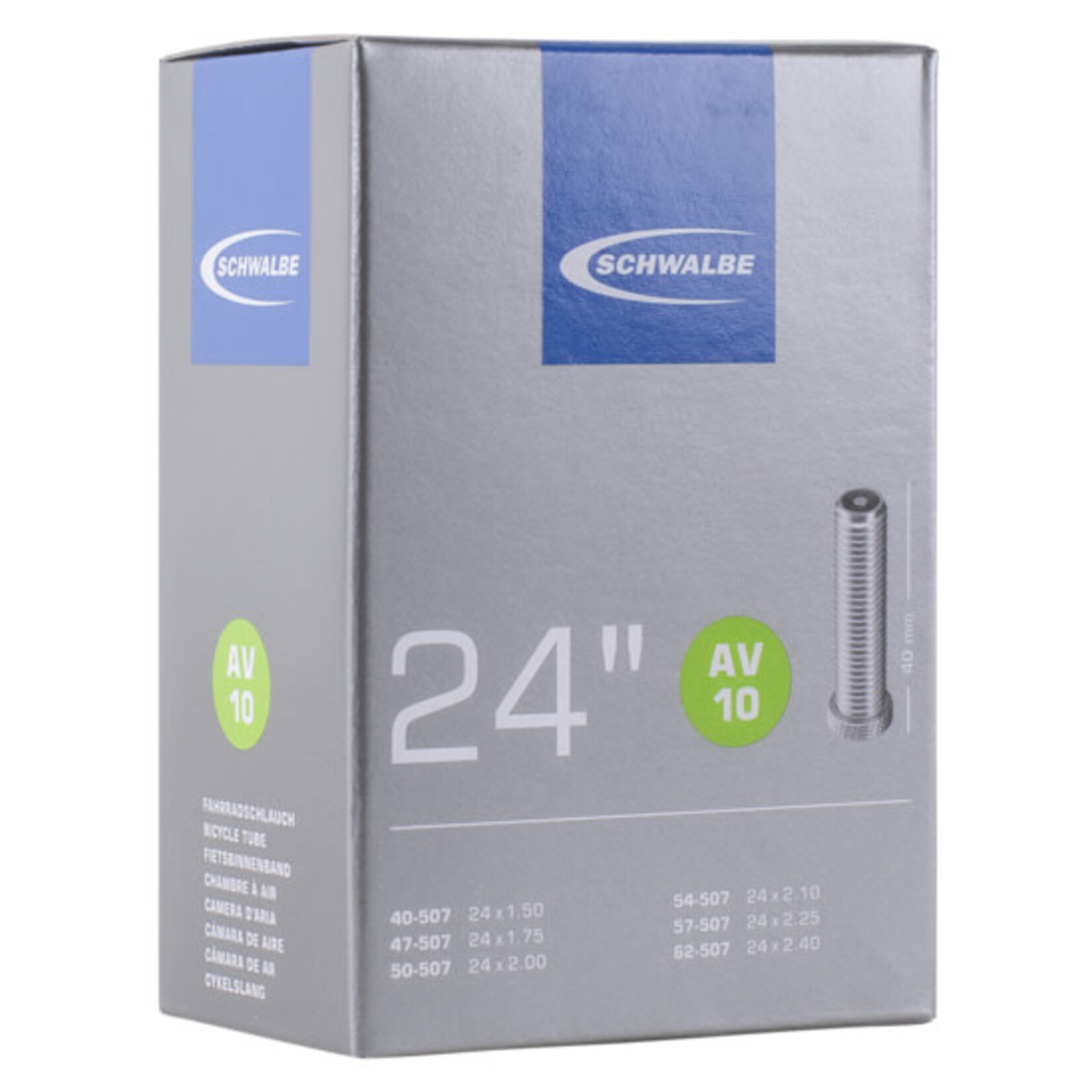 SCHWALBE Schwalbe 24" (507) x 1.50-2.50" Inner Tube, Schrader 40mm