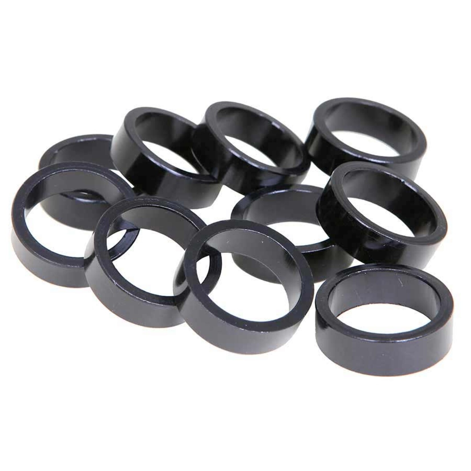EVO EVO Alloy headset spacers 28.6mm, Black (10 Pack)