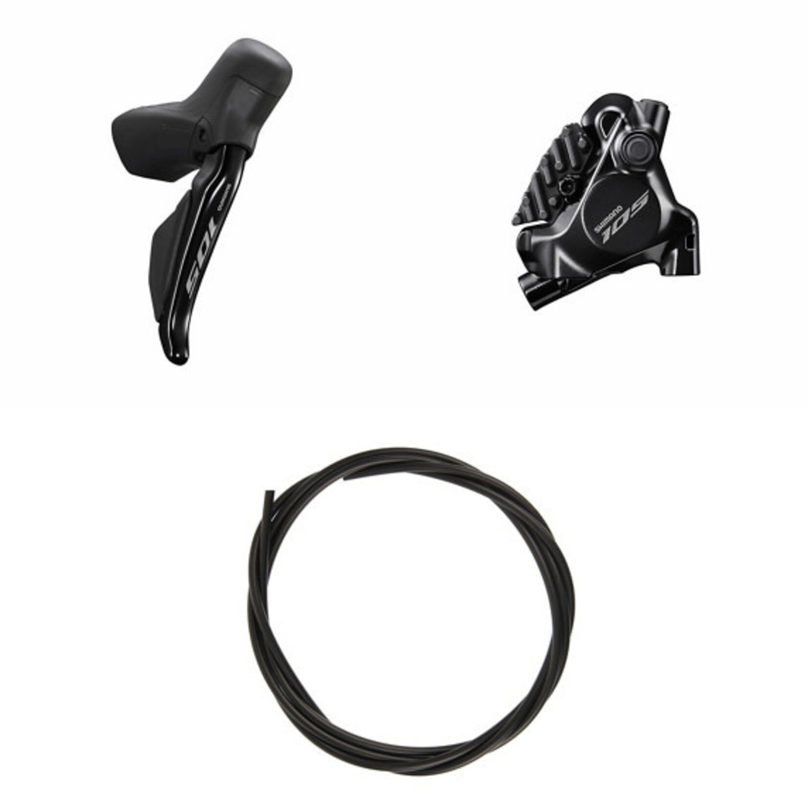SHIMANO Shimano 12spd 105 ST-R7170-RE Di2 Shift Lever w/ BR-R7170 Hydraulic Caliper, Flat Mount