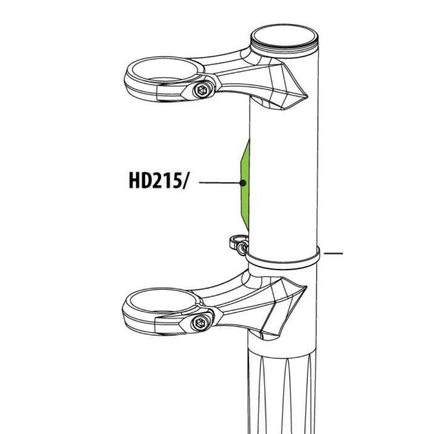 CANNONDALE Cannondale HD215/ 2010+ Lefty Self Adhesive Frame Bumper, Regular