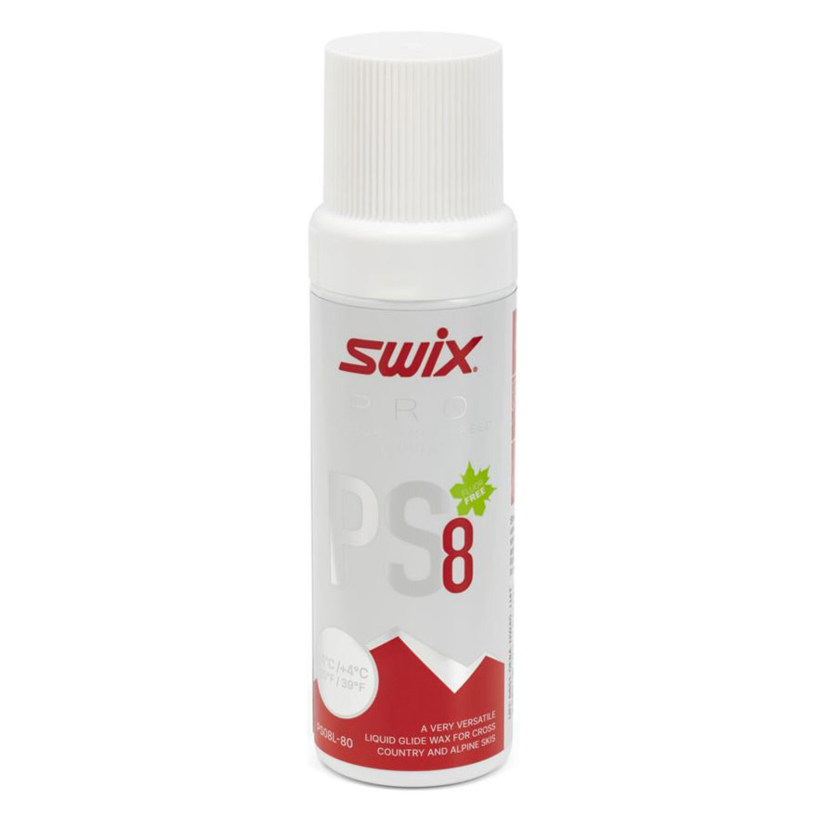 SWIX Swix PS8 Liquid Red Glide Wax, +4/-4C, 80ml