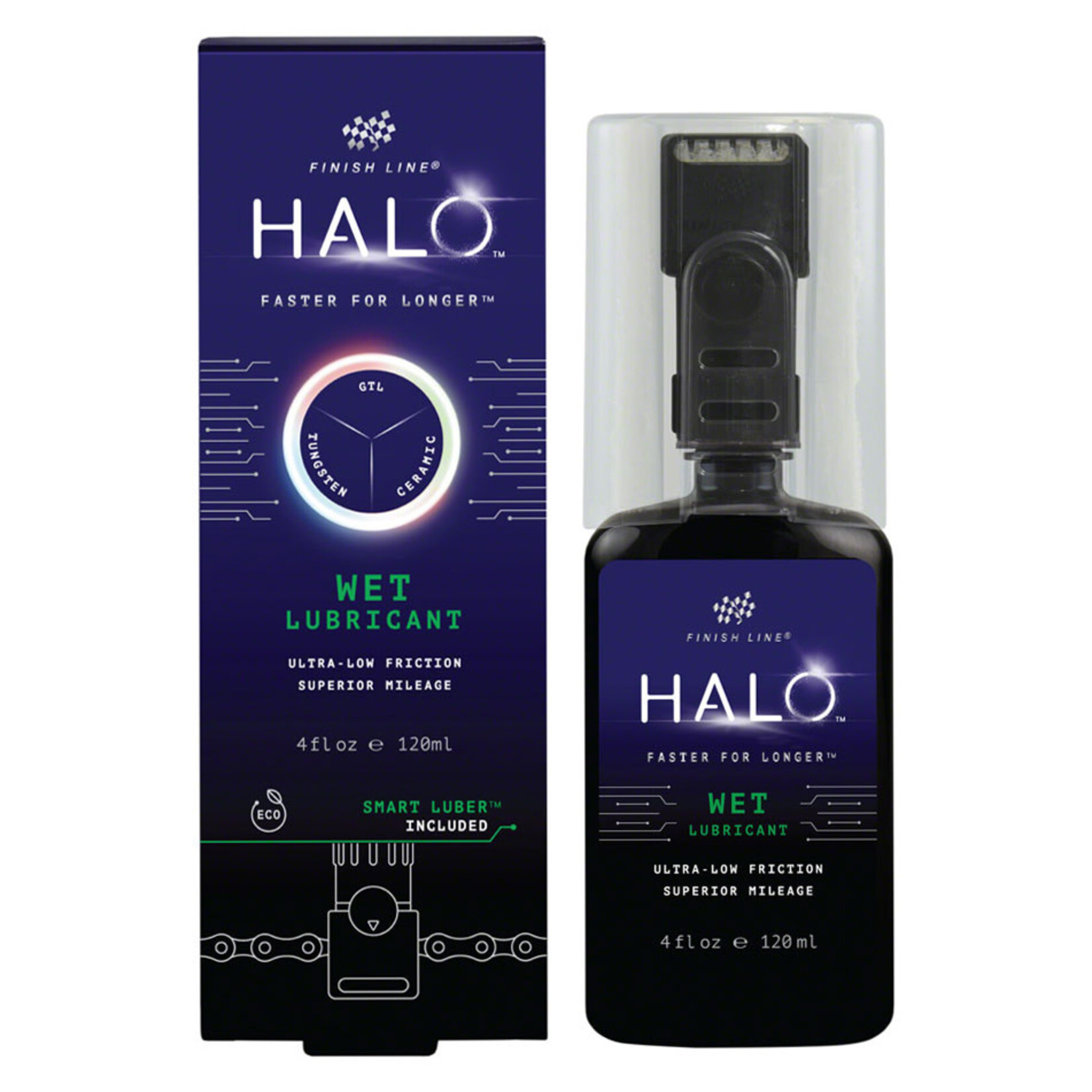 FINISH LINE Finish Line HALO Wet Lube Bottle and Tool Set - 120ml