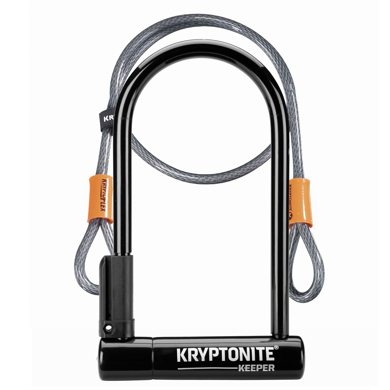 KRYPTONITE Kryptonite Keeper 12 Standard U-Lock with 4' Flex Cable