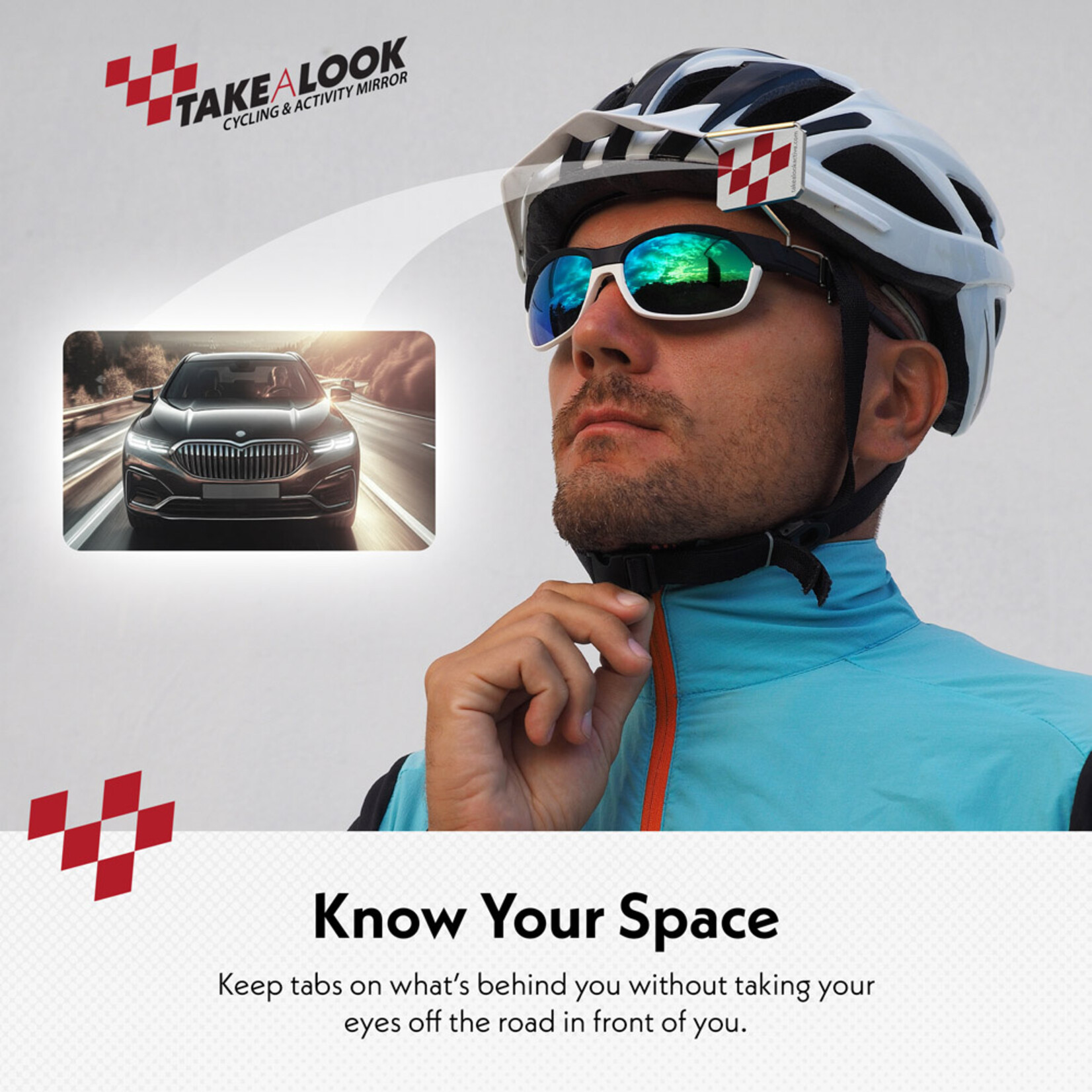 TAKE-A-LOOK Take-A-Look Original Cycling Mirror for Glasses