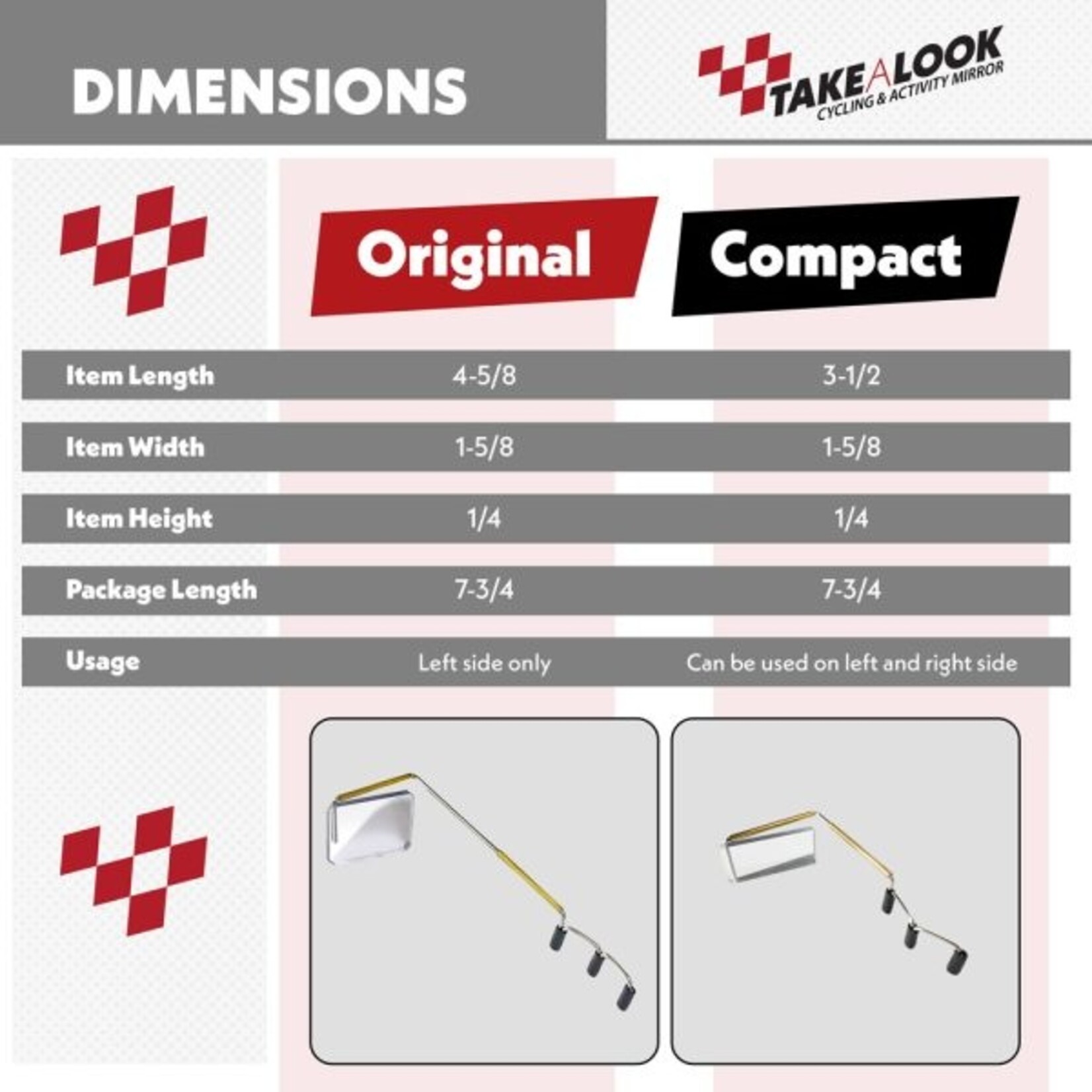 TAKE-A-LOOK Take-A-Look Cycling Mirror Compact