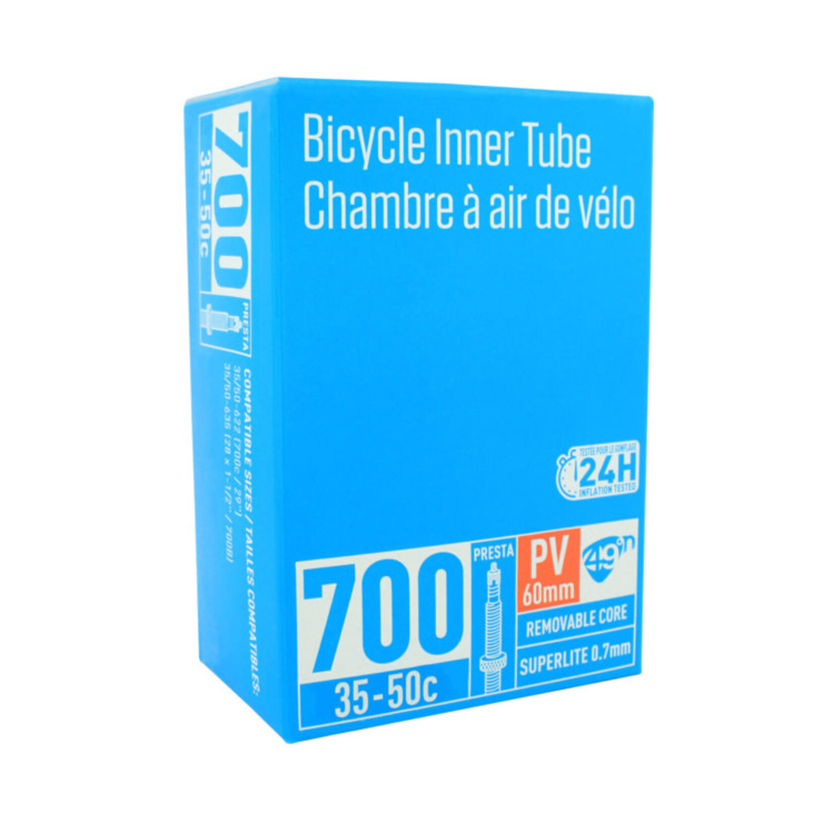 49N 49N 700C (622) Superlight Inner Tube, Presta 60mm