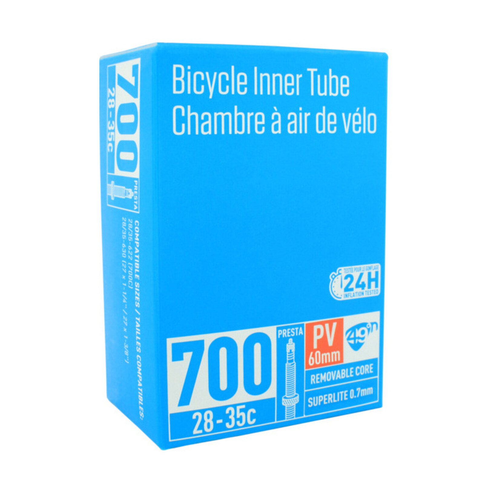 49N 49N 700C (622) Superlight Inner Tube, Presta 60mm