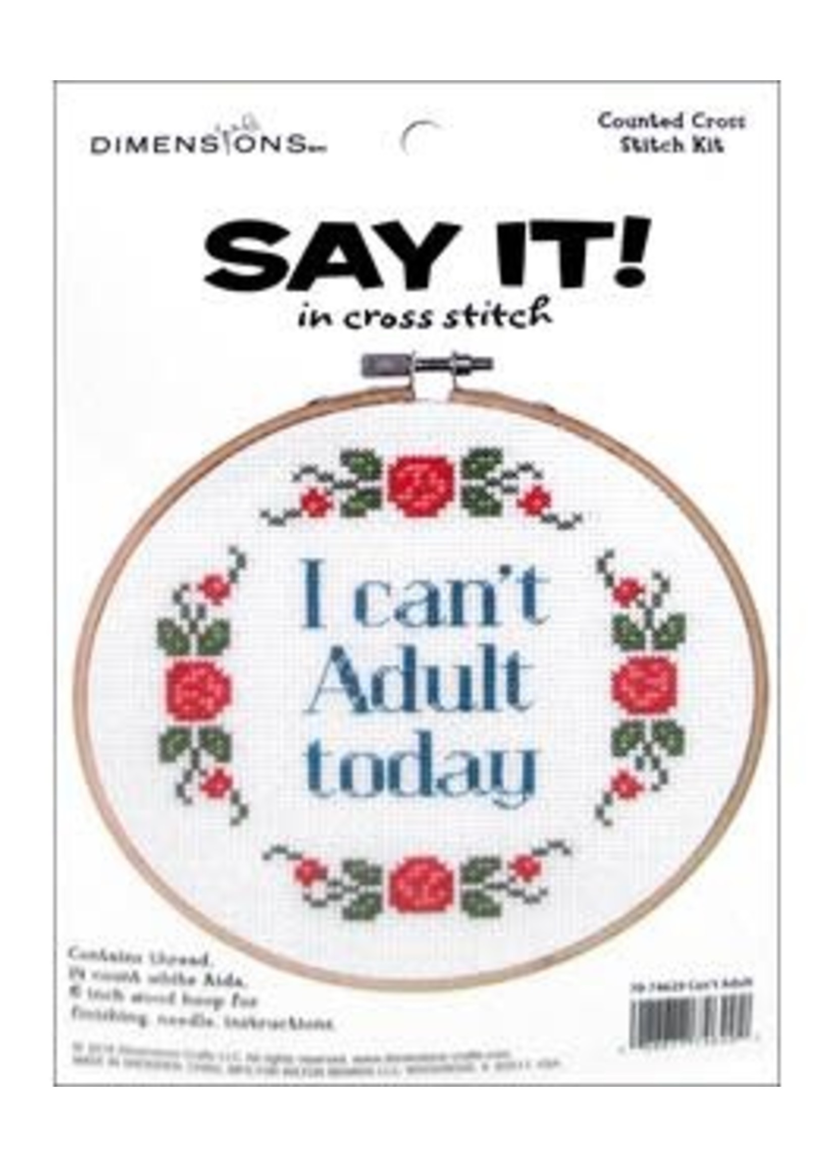 Dimensions Cross Stitch Kit 6" Say It Can't Adult