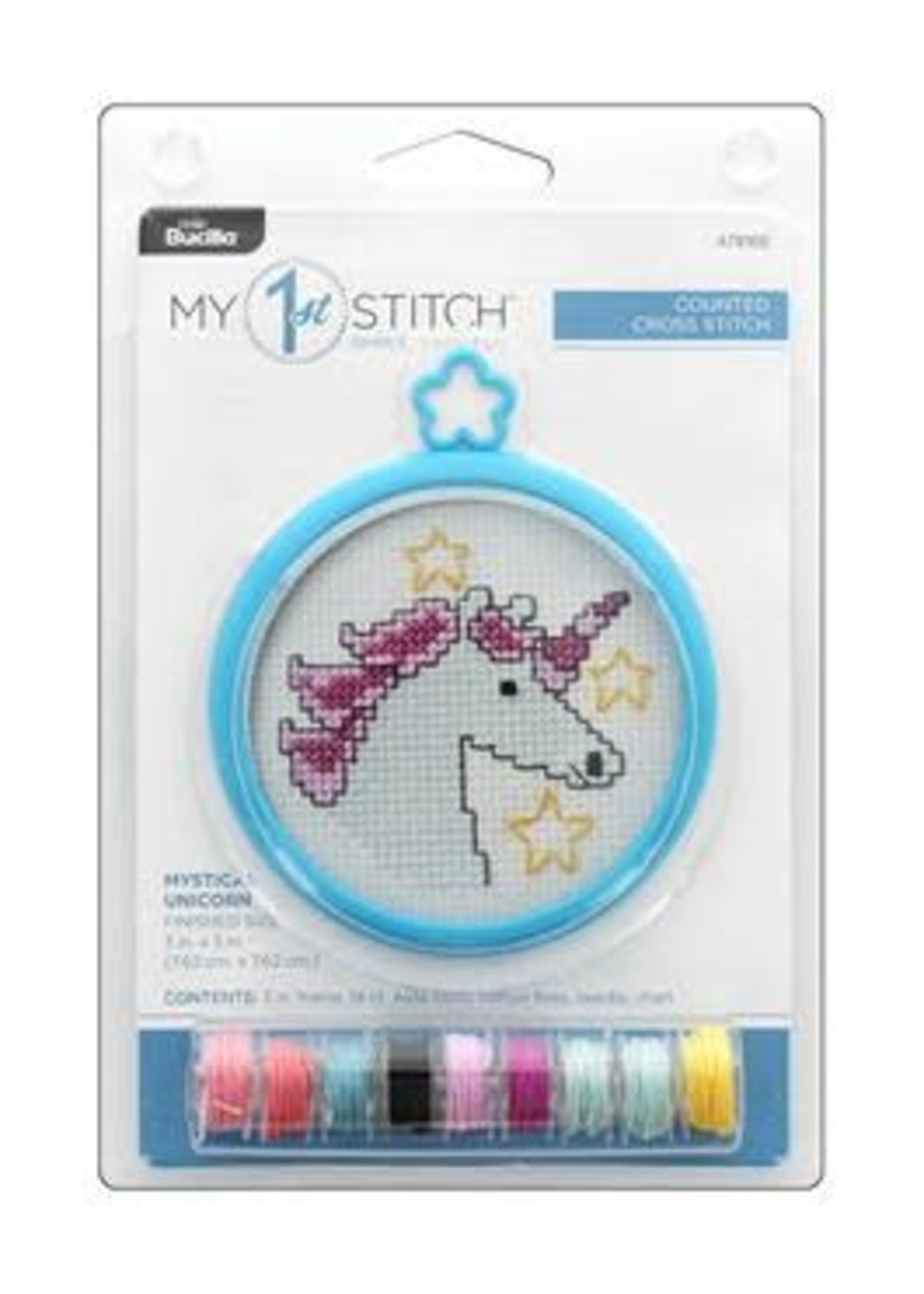 Bucilla Cross Stitch Kit 3" Mystical Unicorn