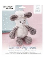 Leisure Arts Kit Little Crochet Friend Small 8" Lamb