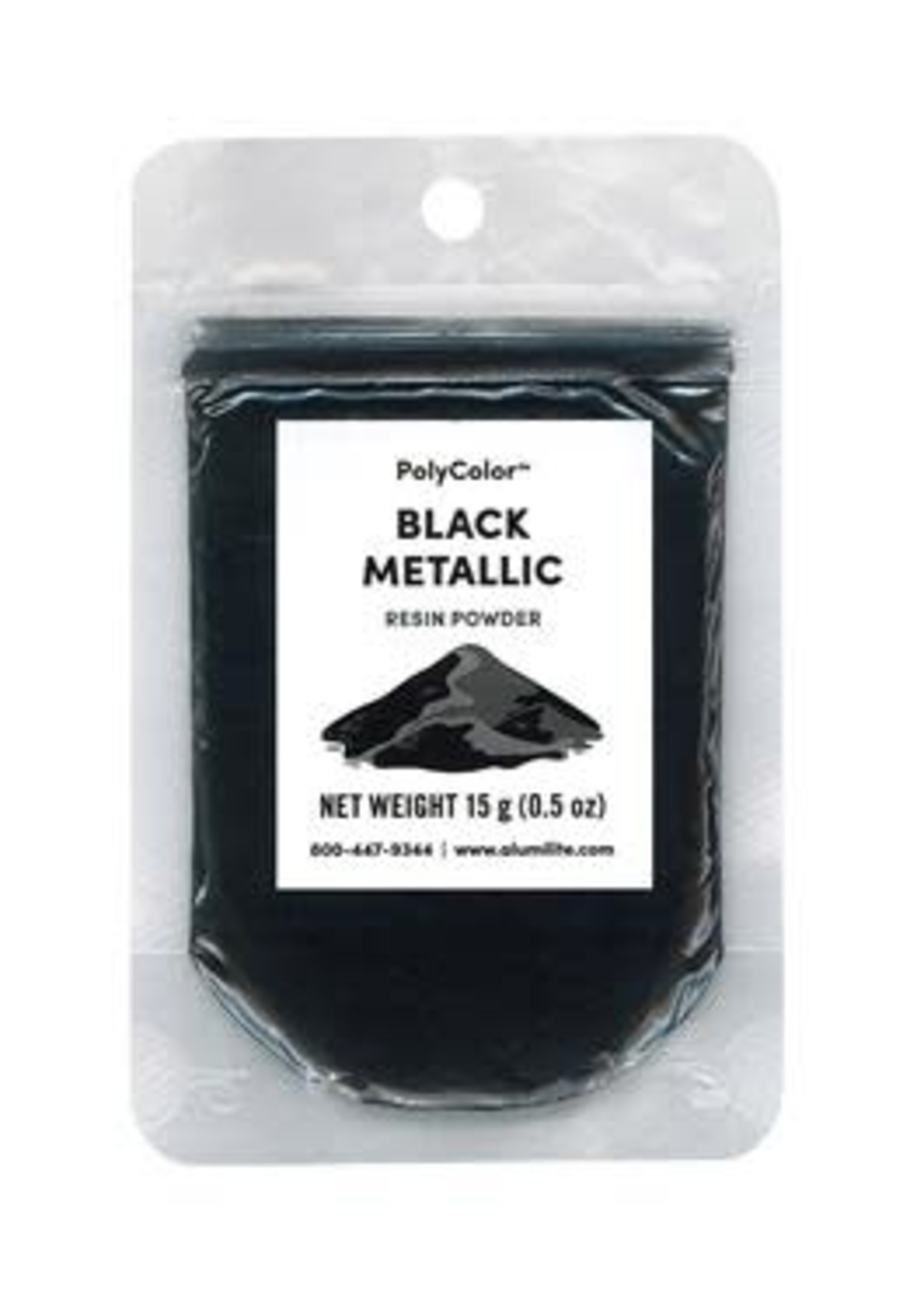 Alumilite PolyColor Resin Powder 1⁄2oz Black Metallic