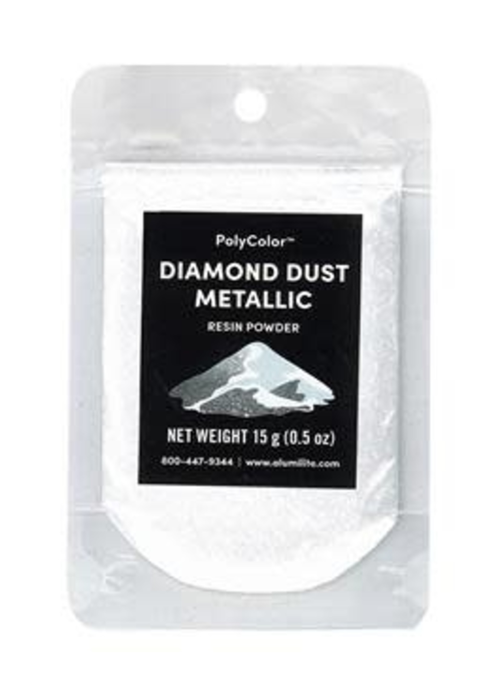 Alumilite PolyColor Resin Powder 1⁄2oz Diamond Dust Metallic