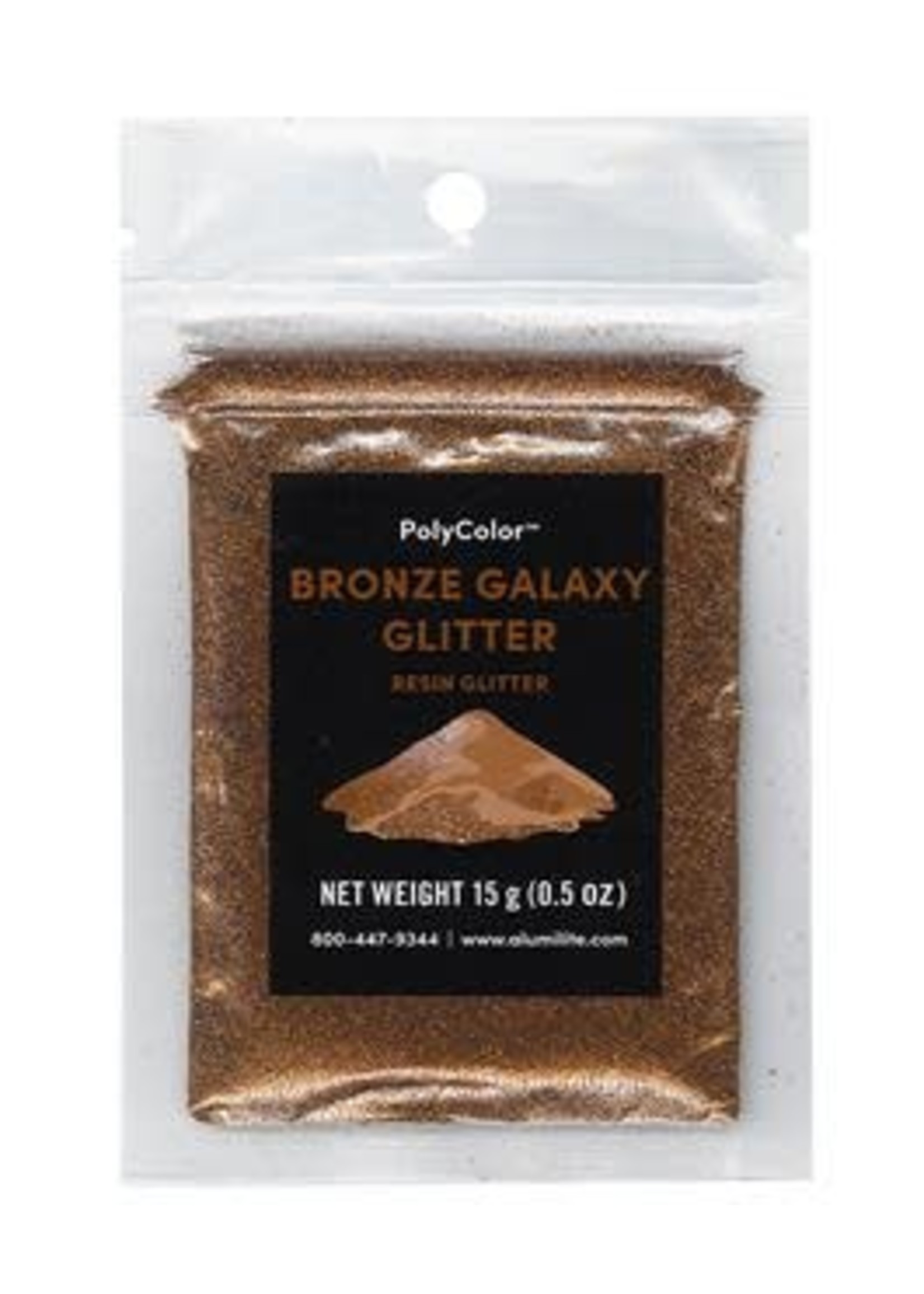 Alumilite PolyColor Resin Powder 1⁄2oz Bronze Galaxy Glitter