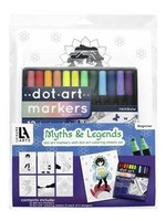 Leisure Arts Dot Art Coloring Sheets Myths&Legends Set 24pc