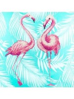 Diamond Art Kit 12x12" Intermediate Flamingo Duo