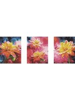 Diamond Art Kit 11x14" Triptych Yellow Flowers 3pc