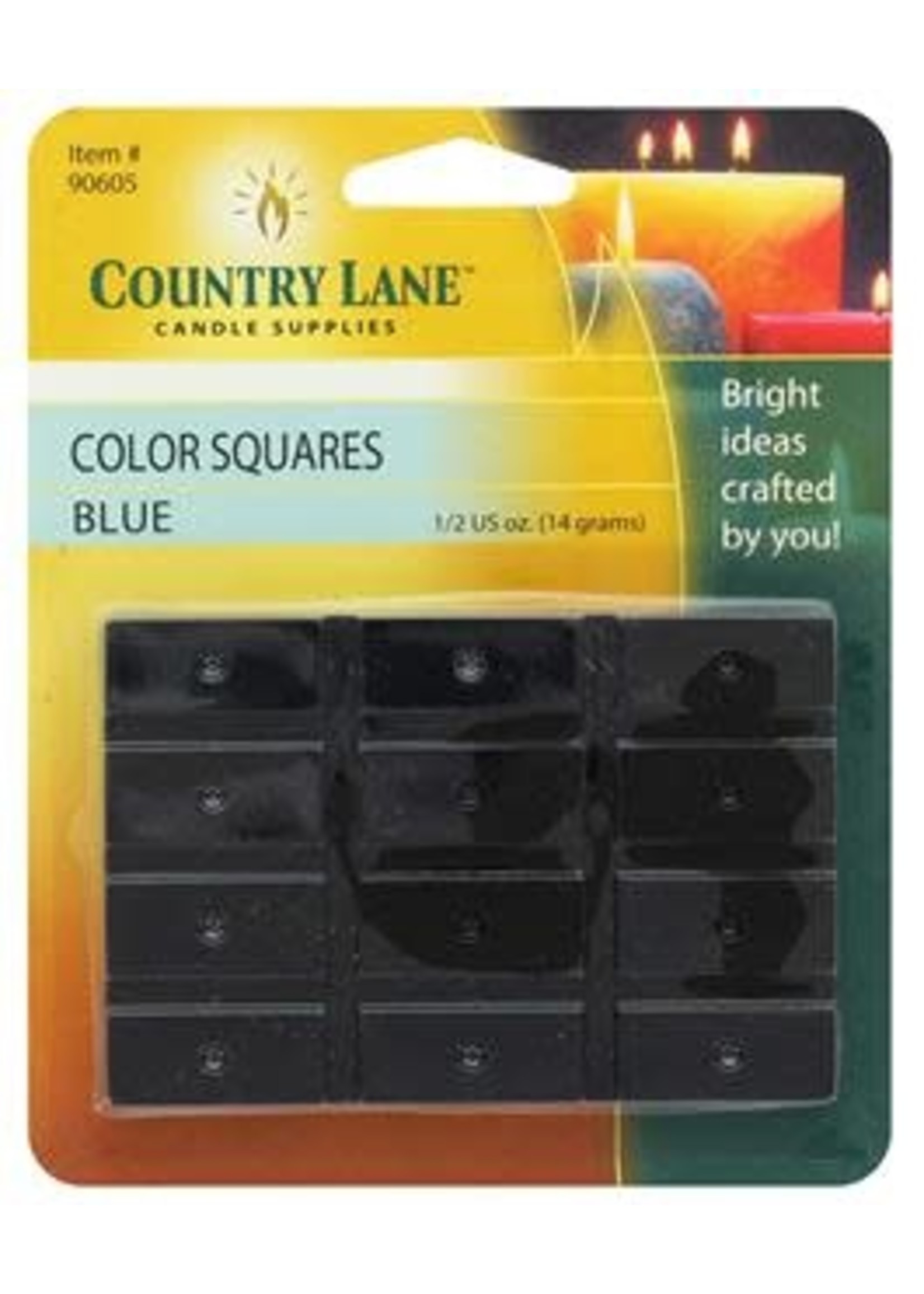 Country Lane Candle Color Squares .5oz Blue